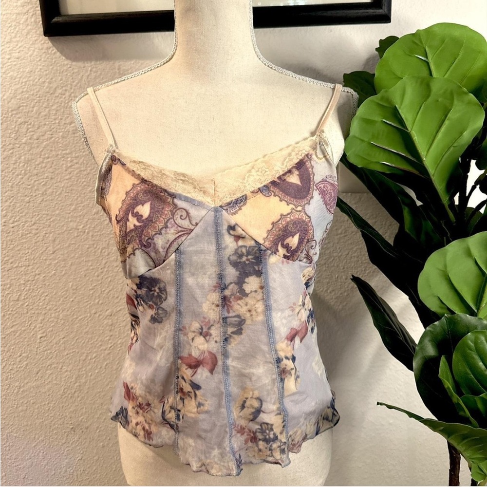Vintage Montego Cami with Lace Trim